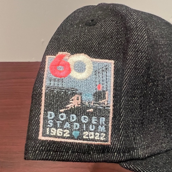 New Era, 59Fifty Fitted Hat, Los Angeles Dodgers, Denim - Picture 2 of 10